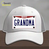 Grandma Ohio Novelty License Plate Hat Mesh / White