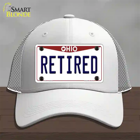 Retired Ohio Novelty License Plate Hat Mesh / White