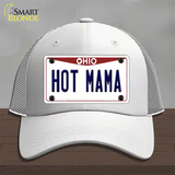 Hot Mama Ohio Novelty License Plate Hat Mesh / White