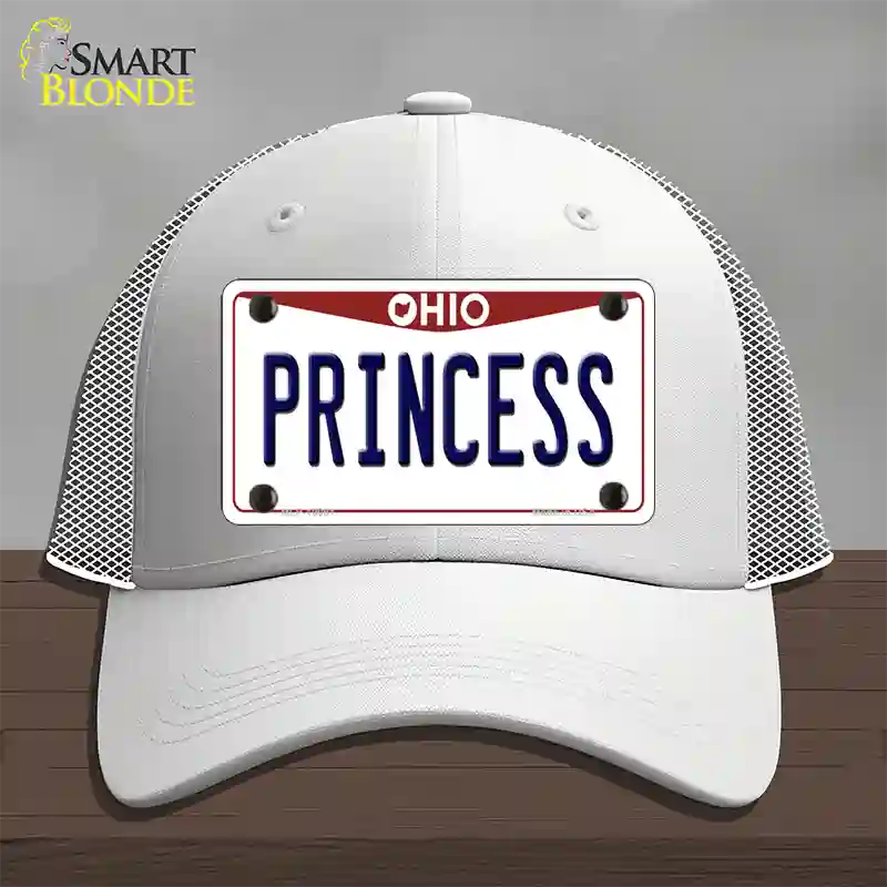 Princess Ohio Novelty License Plate Hat Mesh / White