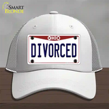 Divorced Ohio Novelty License Plate Hat Mesh / White