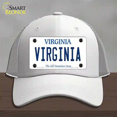 Virginia Old Dominion Novelty License Plate Hat Mesh / White