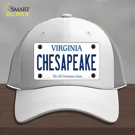 Chesapeake Virginia Novelty License Plate Hat Mesh / White