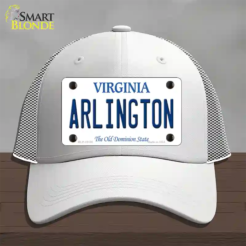 Arlington Virginia Novelty License Plate Hat Mesh / White