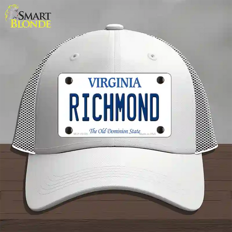 Richmond Virginia Novelty License Plate Hat Mesh / White