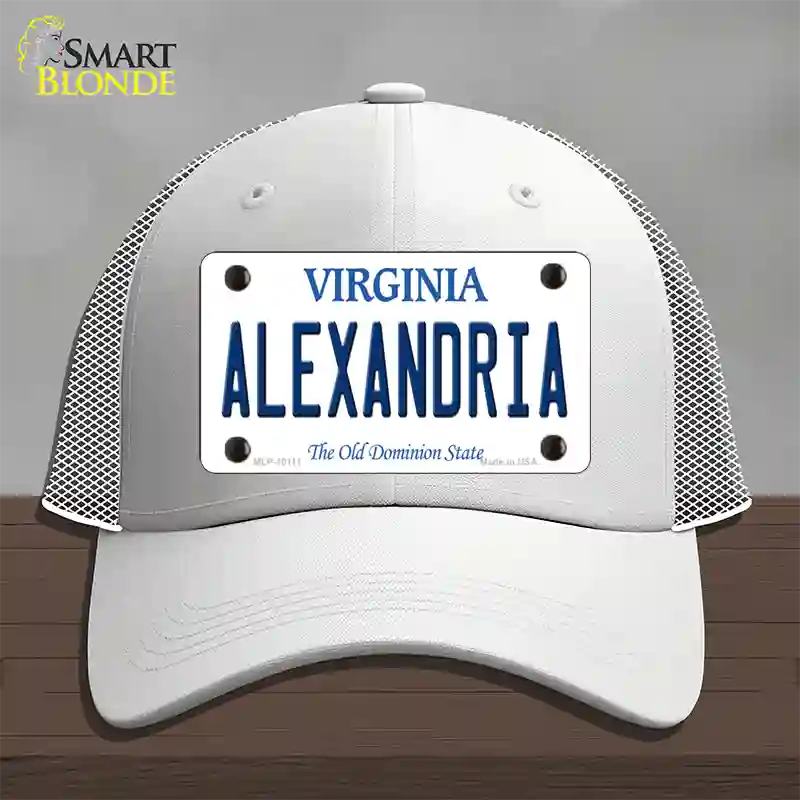 Alexandria Virginia Novelty License Plate Hat Mesh / White