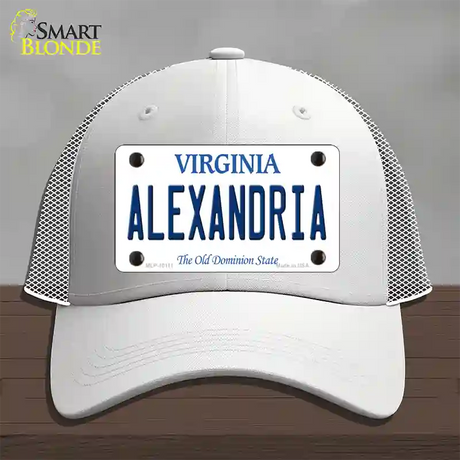 Alexandria Virginia Novelty License Plate Hat Mesh / White