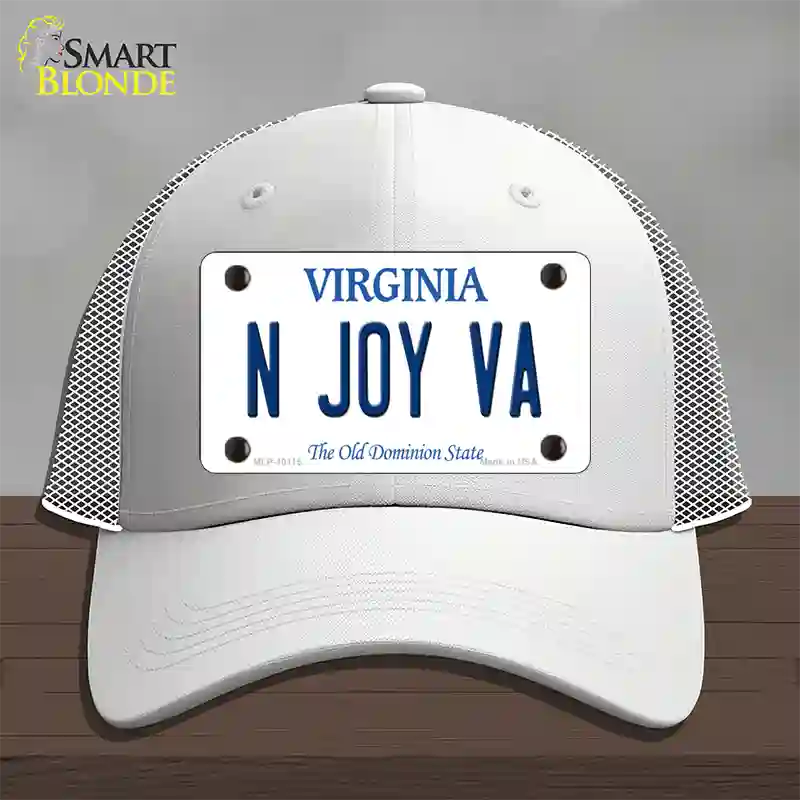 N Joy VA Virginia Novelty License Plate Hat Mesh / White