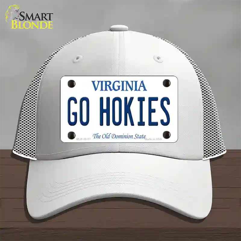 Go Hokies Virginia Novelty License Plate Hat Mesh / White