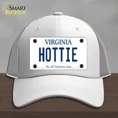 Hottie Virginia Novelty License Plate Hat Mesh / White