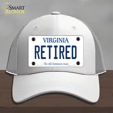 Retired Virginia Novelty License Plate Hat Mesh / White