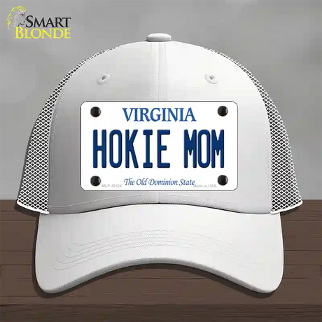 Hokie Mom Virginia Novelty License Plate Hat Mesh / White