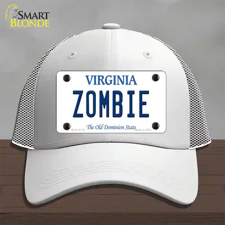 Zombie Virginia Novelty License Plate Hat Mesh / White