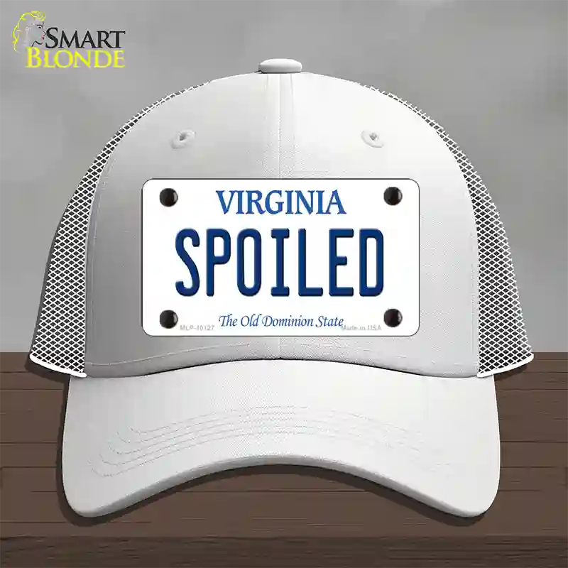 Spoiled Virginia Novelty License Plate Hat Mesh / White