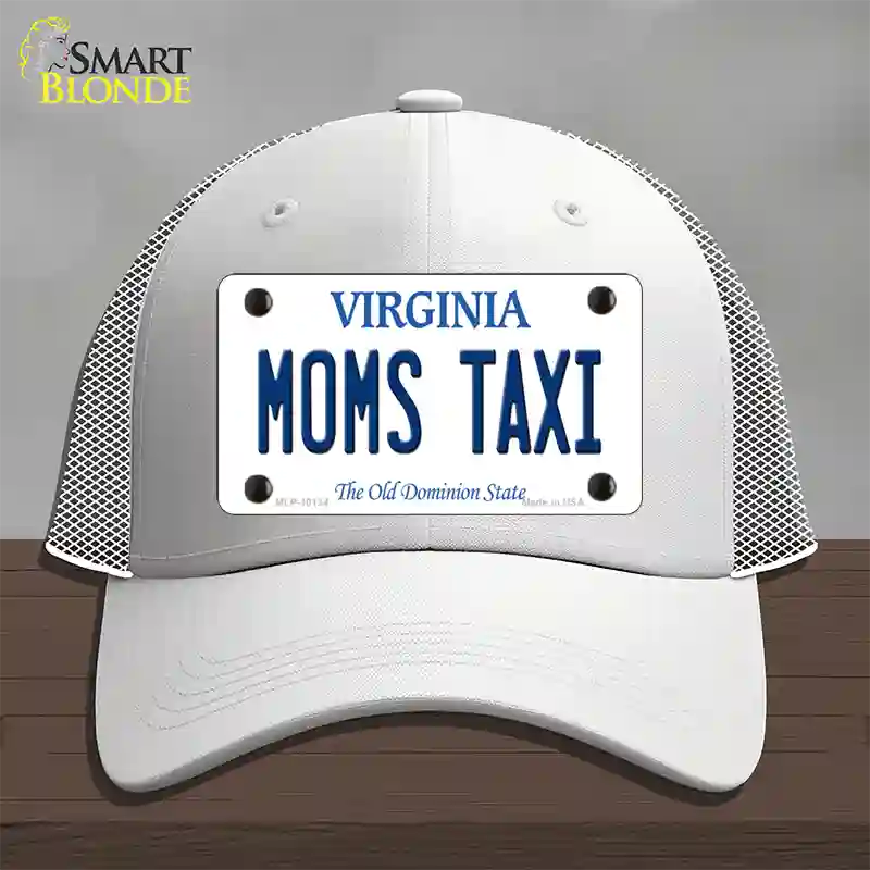 Moms Taxi Virginia Novelty License Plate Hat Mesh / White