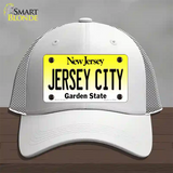 Jersey City New Jersey Novelty License Plate Hat Mesh / White