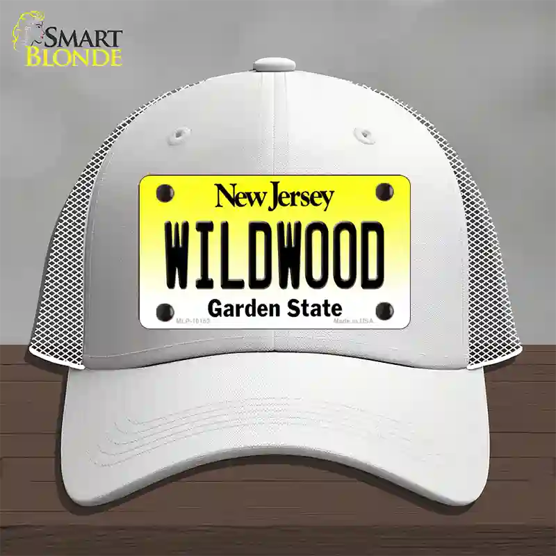 Wildwood New Jersey Novelty License Plate Hat Mesh / White