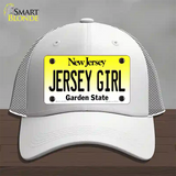 Jersey Girl New Jersey Novelty License Plate Hat Mesh / White