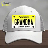 Grandma New Jersey Novelty License Plate Hat Mesh / White