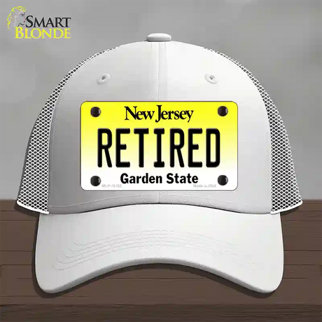 Retired New Jersey Novelty License Plate Hat Mesh / White