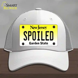 Spoiled New Jersey Novelty License Plate Hat Mesh / White