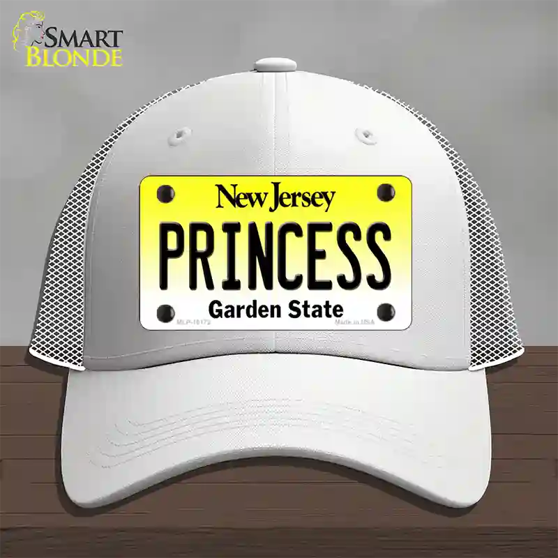 Princess New Jersey Novelty License Plate Hat Mesh / White