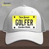 Golfer New Jersey Novelty License Plate Hat Mesh / White