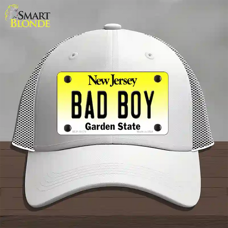 Bad Boy New Jersey Novelty License Plate Hat Mesh / White