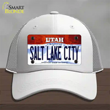 Salt Lake City Utah Novelty License Plate Hat Mesh / White