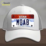 Moab Utah Novelty License Plate Hat Mesh / White