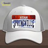 Springville Utah Novelty License Plate Hat Mesh / White