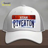 Riverton Utah Novelty License Plate Hat Mesh / White