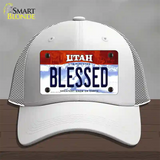 Blessed Utah Novelty License Plate Hat Mesh / White