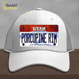 Porcupine Rim Utah Novelty License Plate Hat Mesh / White