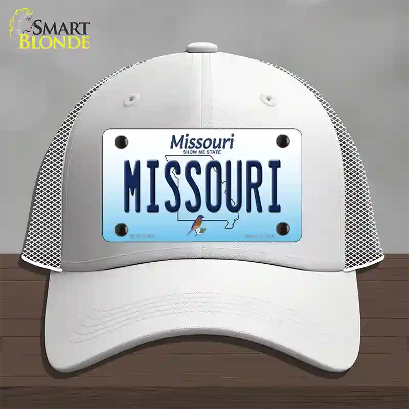 Missouri Show Me State Novelty License Plate Hat Mesh / White