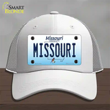 Missouri Show Me State Novelty License Plate Hat Mesh / White