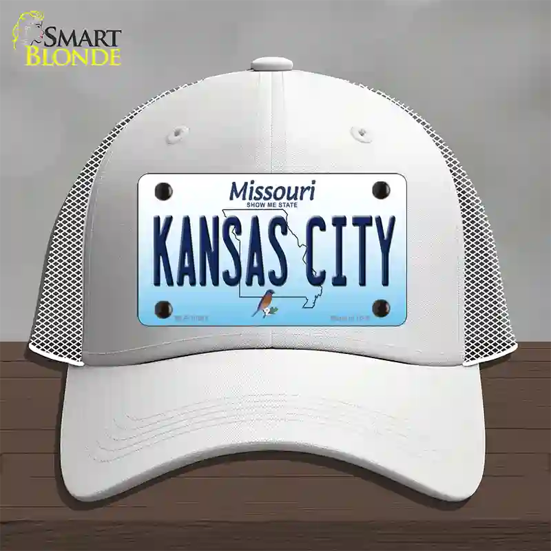 Kansas City Missouri Novelty License Plate Hat Mesh / White