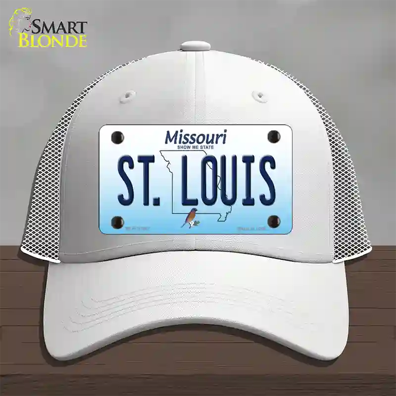 St Louis Missouri Novelty License Plate Hat Mesh / White