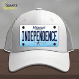 Independence Missouri Novelty License Plate Hat Mesh / White