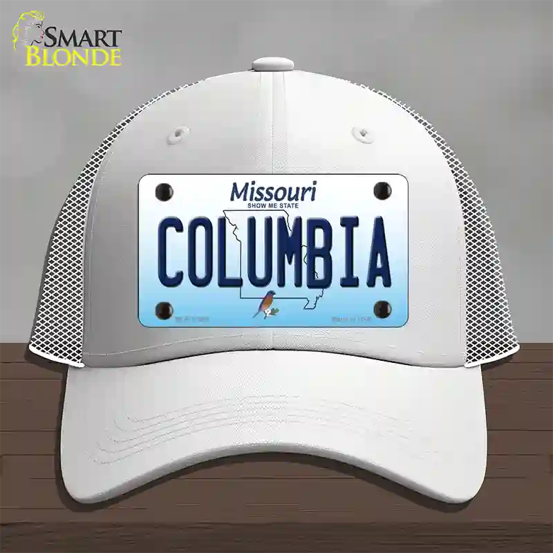 Columbia Missouri Novelty License Plate Hat Mesh / White