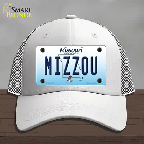 Mizzou Missouri Novelty License Plate Hat Mesh / White