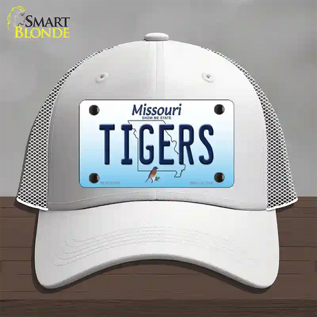 Tigers Missouri Novelty License Plate Hat Mesh / White