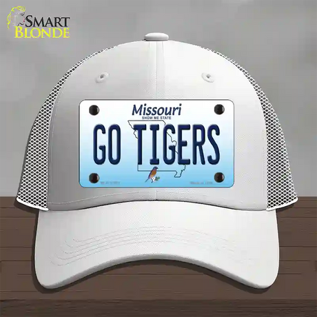 Go Tigers Missouri Novelty License Plate Hat Mesh / White