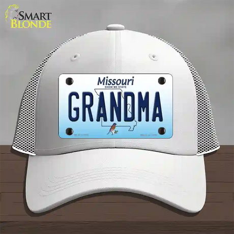 Grandma Missouri Novelty License Plate Hat Mesh / White