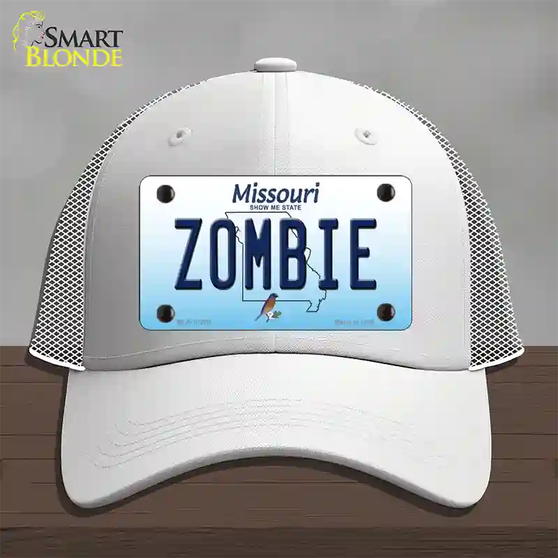 Zombie Missouri Novelty License Plate Hat Mesh / White