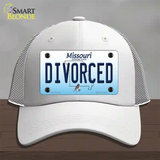 Divorced Missouri Novelty License Plate Hat Mesh / White