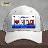 I Love Chicago Illinois Novelty License Plate Hat Mesh / White