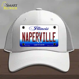 Naperville Illinois Novelty License Plate Hat Mesh / White