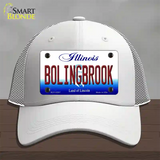 Bolingbrook Illinois Novelty License Plate Hat Mesh / White