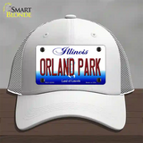 Orland Park Illinois Novelty License Plate Hat Mesh / White